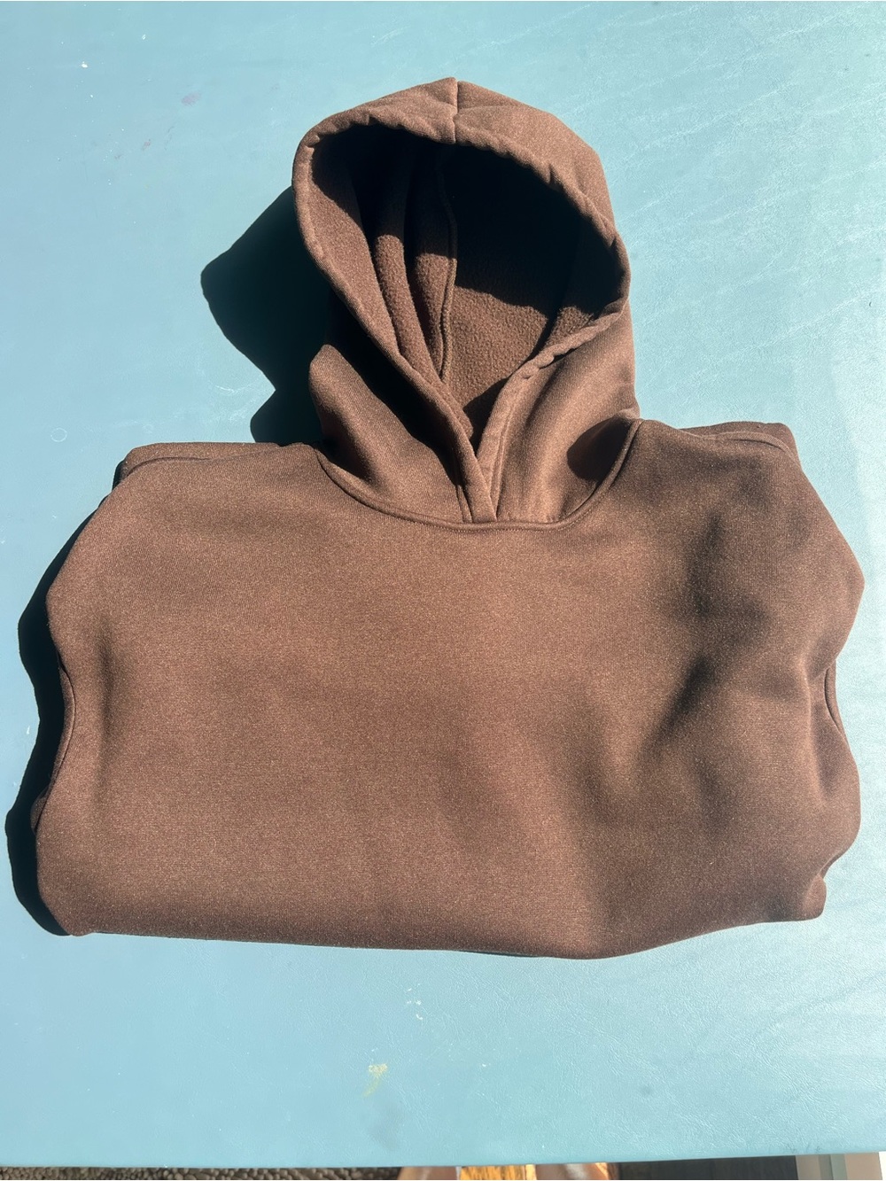 SHEIN Chocolate Brown Pullover Hoodie